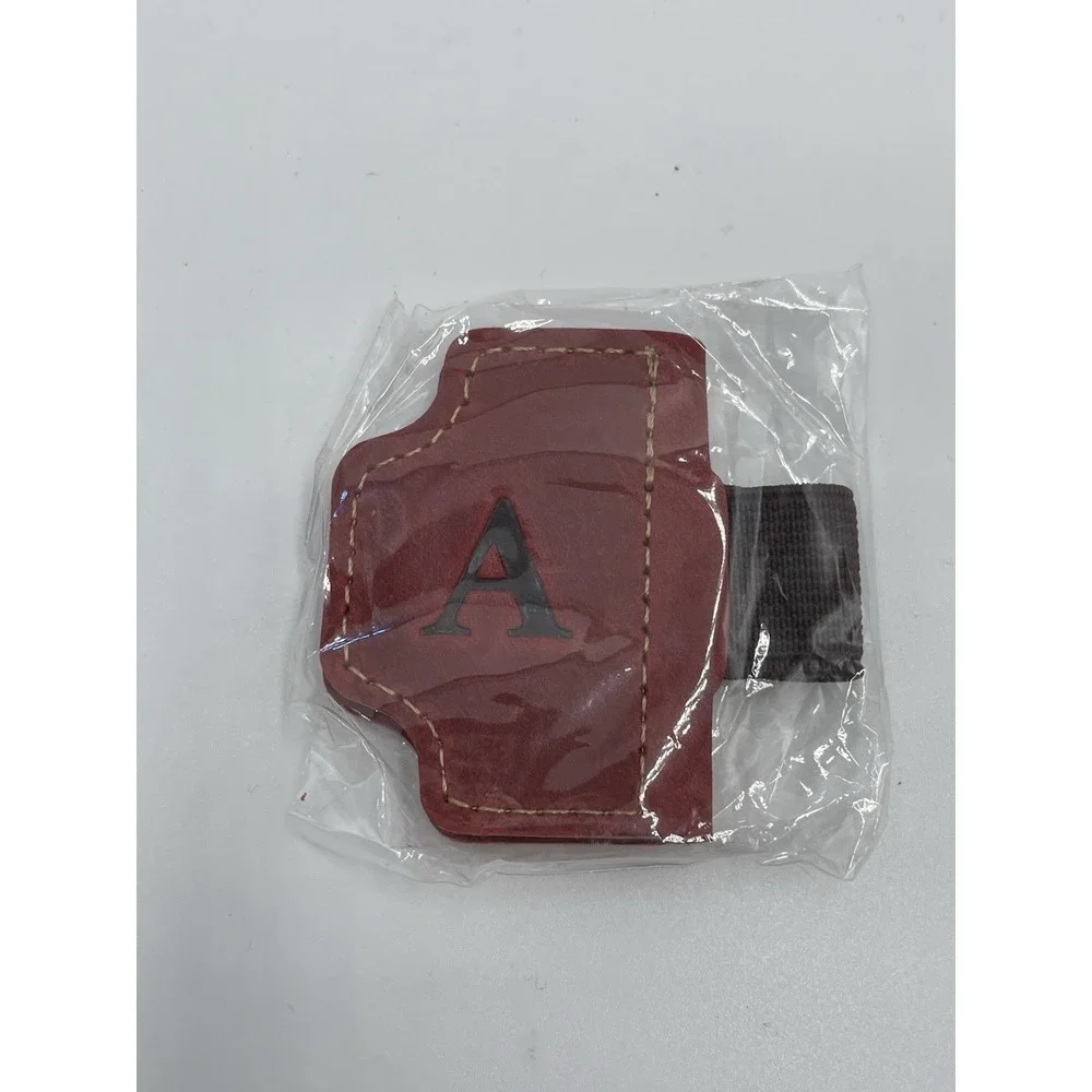 Magnetic Leather Book Marker & Pen Holder Personalized Letter Initial A Monogram